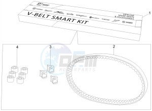 GTS 300 SUPER-TECH IE ABS E4 (APAC) drawing Transmission kit