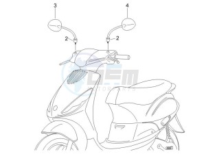 Zip 50 4T 25 Km-h (EMEA) drawing Driving mirror/s