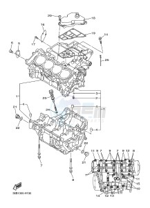 XJ6FA 600 DIVERSION F (ABS) (1DGA 1DGB) drawing CRANKCASE