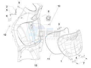 Liberty 50 4t Sport drawing Front glove-box - Knee-guard panel