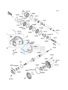 KVF 360 A [PRAIRIE 360 4X4] (A6F-A9F) A9F drawing DRIVE SHAFT-REAR