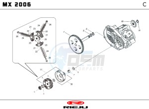 MX-F-D-RED 50 drawing TAV C CLUTCH