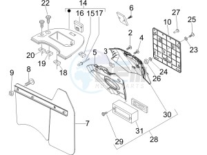 LX 50 4T drawing Rear cover - Splash guard