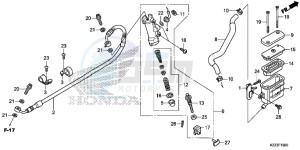 CRF250LD CRF250L UK - (E) drawing REAR BRAKE MASTER CYLINDER