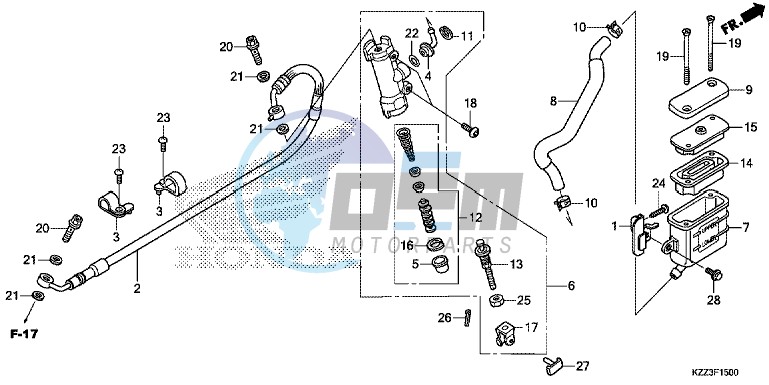 REAR BRAKE MASTER CYLINDER