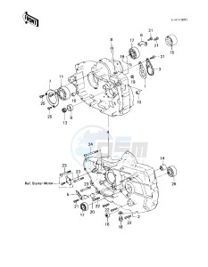 KLT 250 A [KLT250] (A2) [KLT250] drawing CRANKCASE -- 83 A2- -