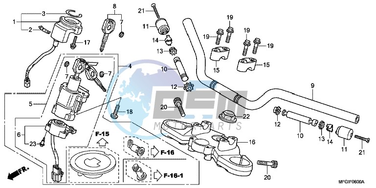 HANDLE PIPE/ TOP BRIDGE