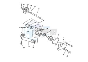 YP MAJESTY 250 drawing WATER PUMP