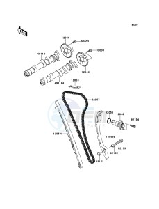 ER-6f ABS EX650DBF GB XX (EU ME A(FRICA) drawing Camshaft(s)/Tensioner