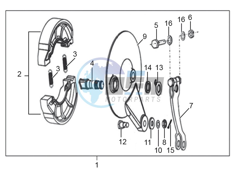 Rear brake assembly