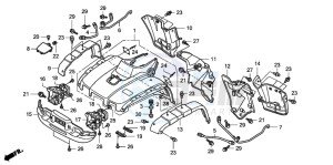 TRX500FA FOURTRAX FOREMAN drawing FRONT FENDER (TRX500FA1/2/3/4)