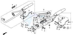 VT600CD drawing EXHAUST MUFFLER