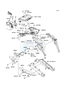 Z1000SX ABS ZX1000HBF FR GB XX (EU ME A(FRICA) drawing Rear Fender(s)