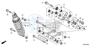 CRF250LE CRF250L Korea - (KO) drawing REAR CUSHION