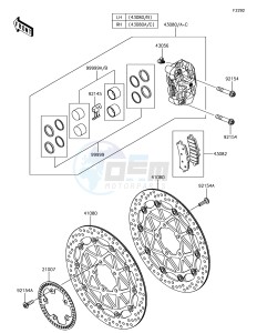 NINJA ZX-10R ZX1000SHFA XX (EU ME A(FRICA) drawing Front Brake