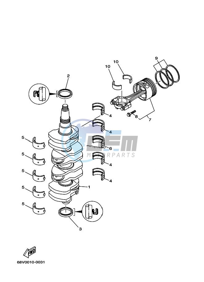 CRANKSHAFT--PISTON