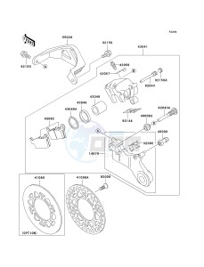 KX 125 L (L4) drawing REAR BRAKE