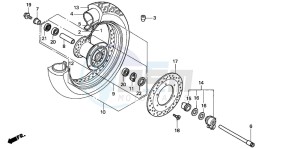 VT750C2 drawing FRONT WHEEL