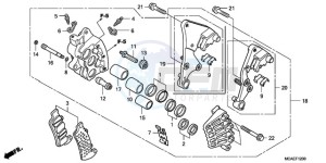 GL18009 France - (F / AB CMF NAV) drawing R. FRONT BRAKE CALIPER