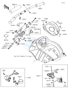 JET SKI ULTRA 310R JT1500NHF EU drawing Handlebar