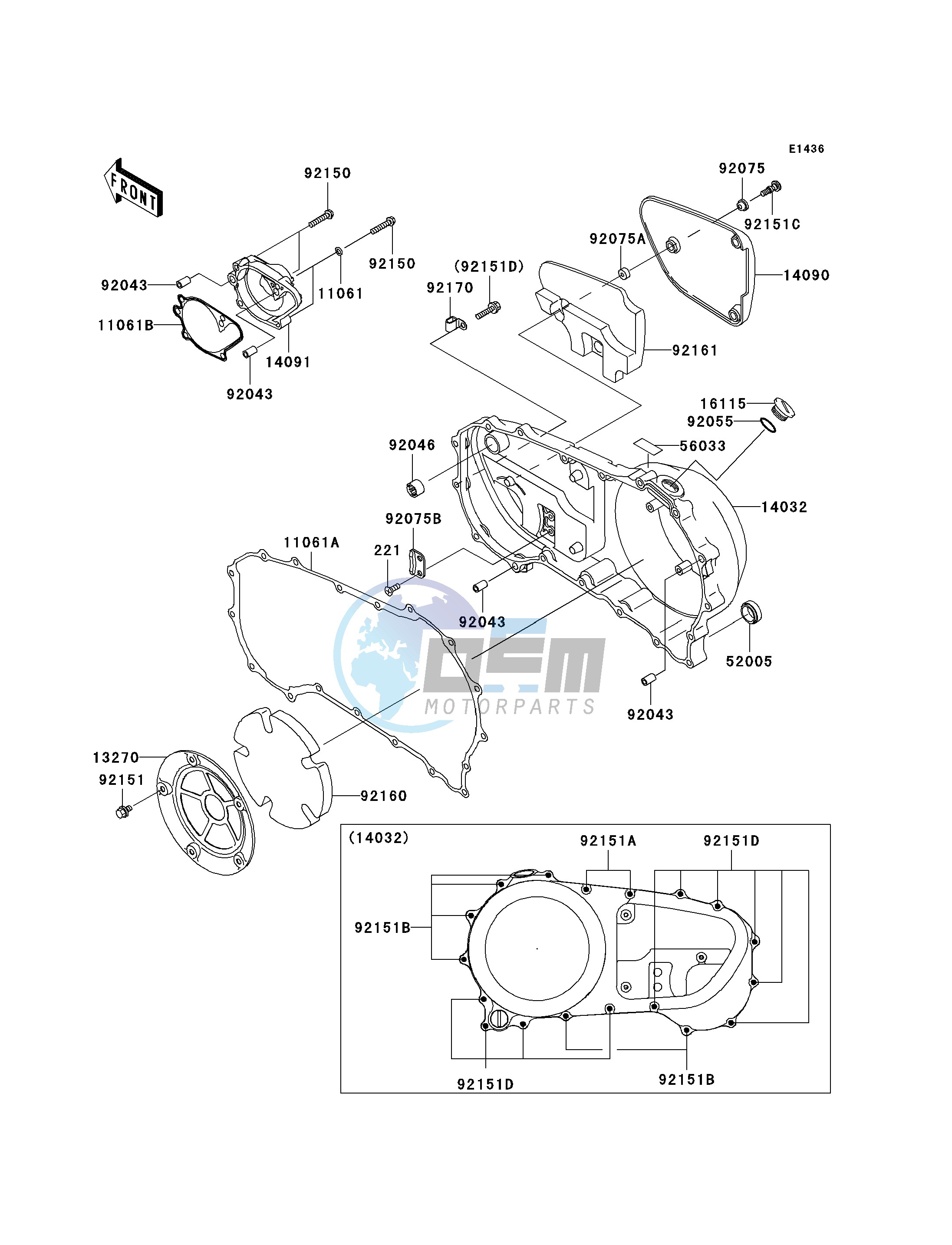 RIGHT ENGINE COVER-- S- -