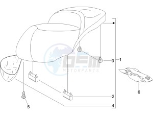 Beverly 500 Cruiser e3 2007-2012 drawing Saddle seats - Tool roll