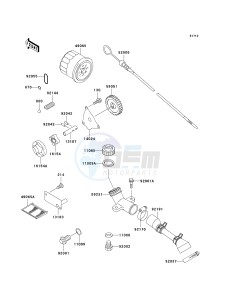 KAF 620 F MULE 3020 TURF (F1-F3) MULE 3020 TURF drawing OIL PUMP_OIL FILTER