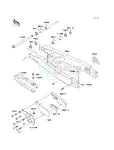 KLX 250 D [KLX250R] (D2-D4) [KLX250R] drawing SWINGARM