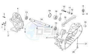 Rally 50 H2O drawing Central crank - Case set