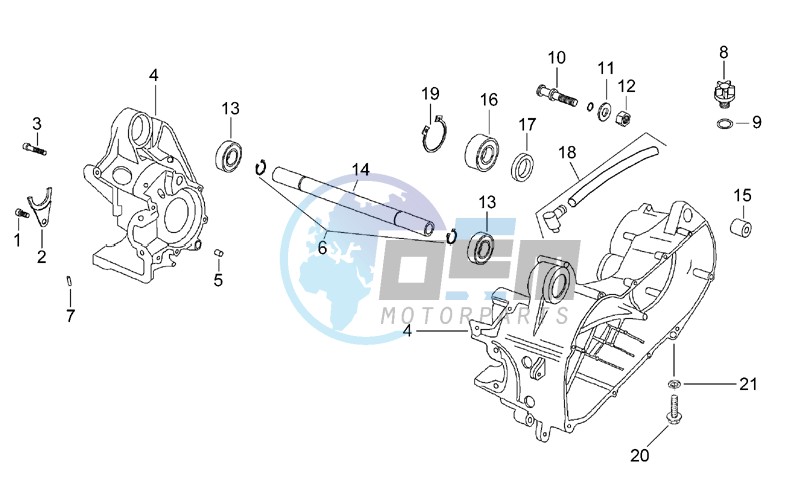 Central crank - Case set