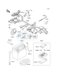 VN 800 A [VULCAN 800] (A10-A11) [VULCAN 800] drawing CHASSIS ELECTRICAL EQUIPMENT