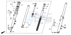 CBF500 drawing FRONT FORK