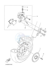 EW50N STUNT NAKED (3C7B) drawing FRONT BRAKE CALIPER