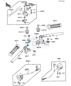 ZX 550 A [GPZ] (A1-A3) [GPZ] drawing HANDLEBAR