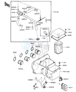 ZX 600 A [NINJA 600] (A3) [NINJA 600] drawing AIR CLEANER