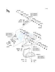 KVF 750 F [BRUTE FORCE 750 4X4I] (F8F) F8F drawing FRONT SUSPENSION