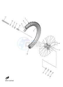 YZ450F (BR92) drawing FRONT WHEEL