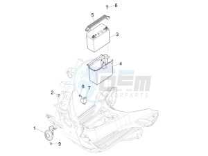 SPRINT 150 4T 3V IGET ABS-NOABS E2-E3-E4 (APAC) drawing Remote control switches - Battery - Horn