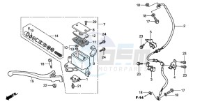 SH300A drawing FR. BRAKE MASTER CYLINDER (SH300/R)