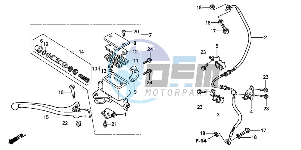 FR. BRAKE MASTER CYLINDER (SH300/R)