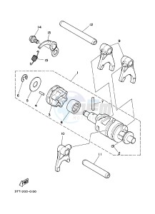 DT125 (3TTN) drawing SHIFT CAM & FORK