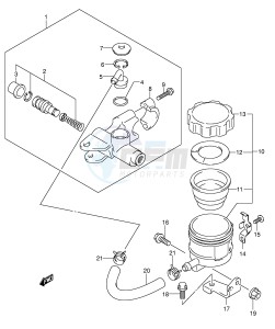 SV650S (E2) drawing FRONT MASTER CYLINDER (SEE NOTE)