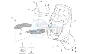 Leonardo 125-150 drawing Front body - Shield