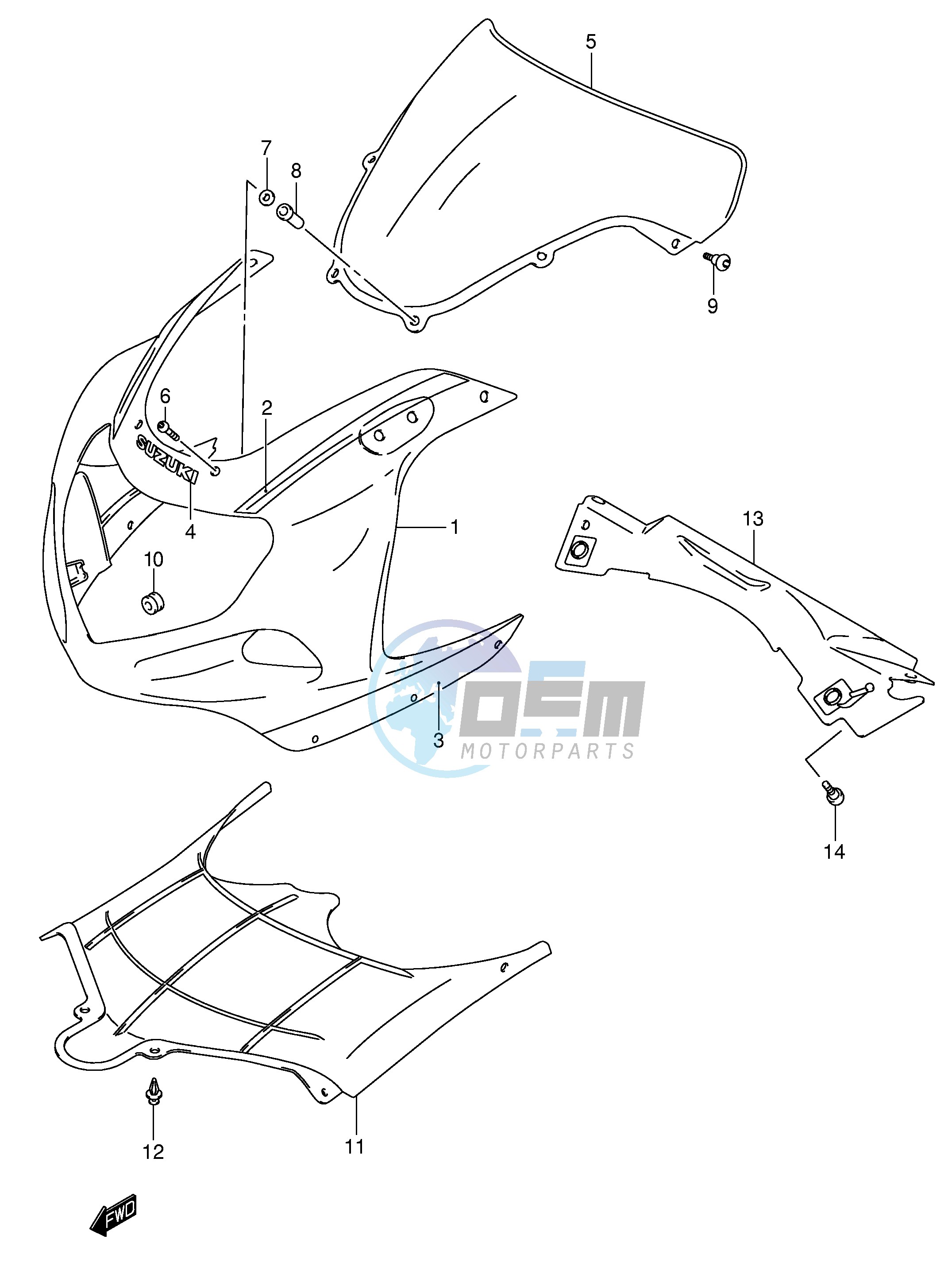 COWLING BODY (MODEL K2 FOR YC2)