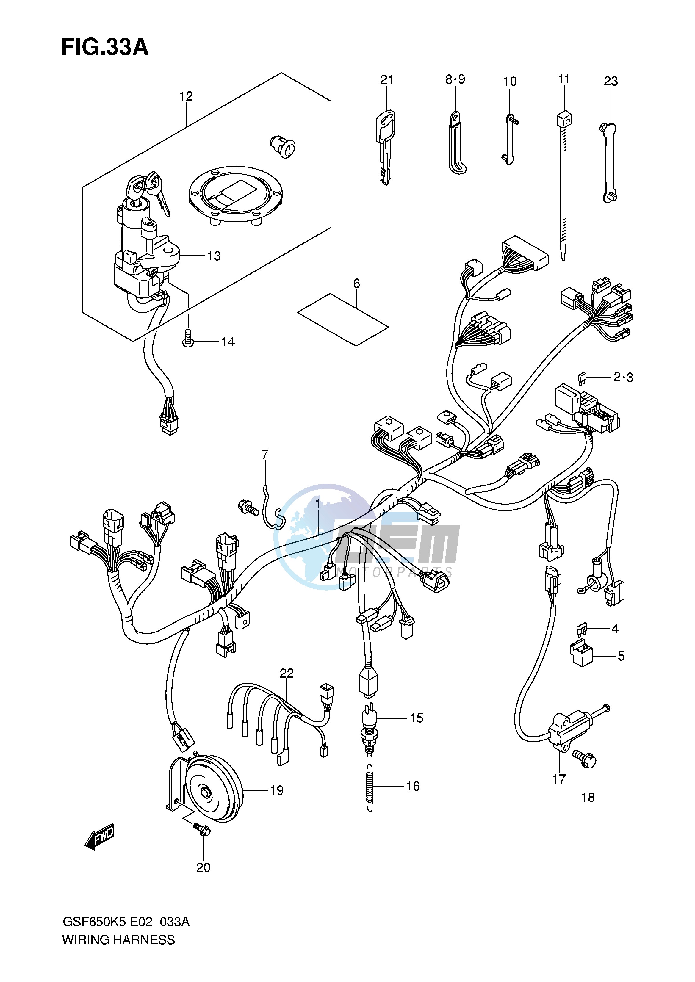 WIRING HARNESS (GSF650AK5 AK6 UAK5 UAK6)