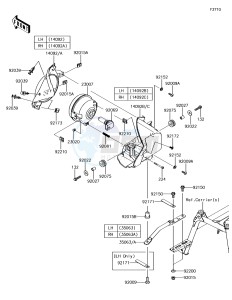 BRUTE FORCE 750 4x4i EPS KVF750GFF EU drawing Headlight(s)