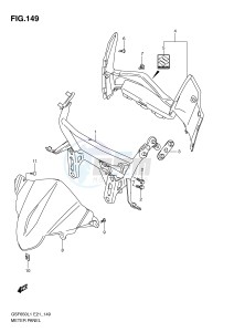 GSF650 (E21) Bandit drawing METER PANEL (GSF650SAL1 E21)