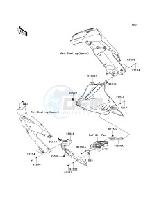 EX 650 C [NINJA 650R] (C9F) C9F drawing COWLING LOWERS