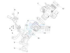 Liberty 50 iGet 4T 3V (EMEA) drawing Throttle body - Injector - Union pipe