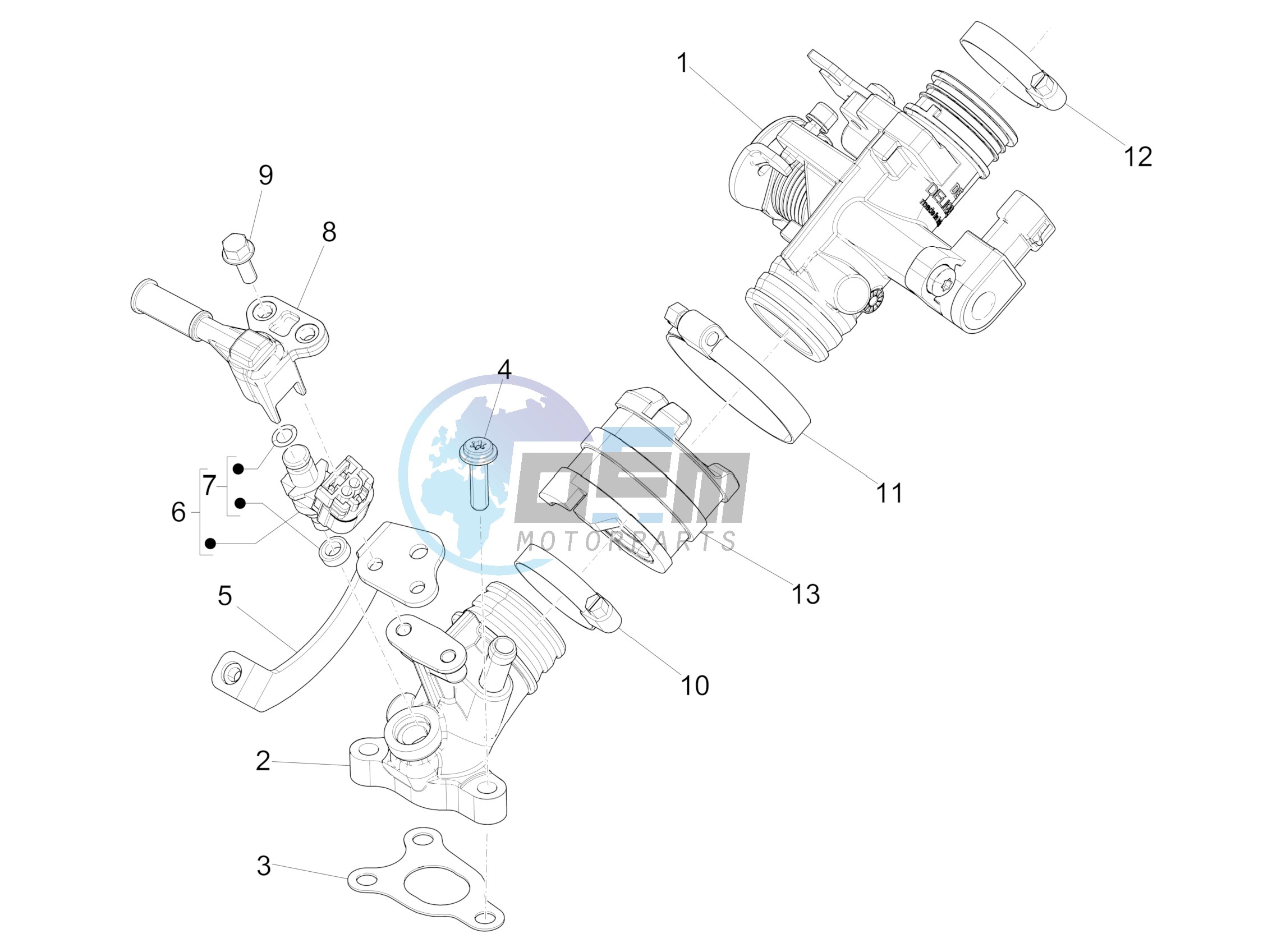 Throttle body - Injector - Union pipe